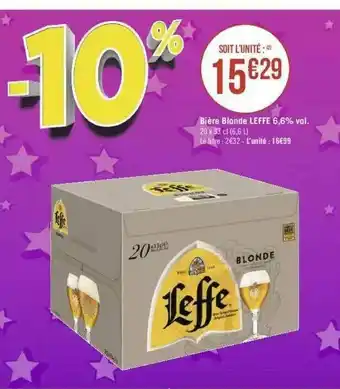 Géant Casino Bière Blonde Leffe 6,6% Vol. offre