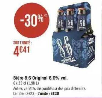 Géant Casino Bière 8.6 Original 8,6% Vol. offre