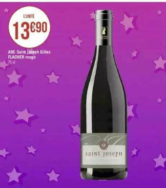 Géant Casino Aoc Saint Joseph Gilles Flacher Rouge offre