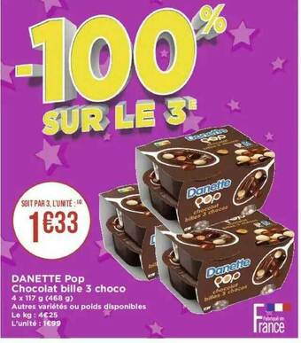 Danette Pop Chocolat Bille 3 Choco