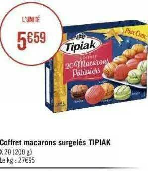 Géant Casino Coffret Macarons Surgelés Tipiak offre
