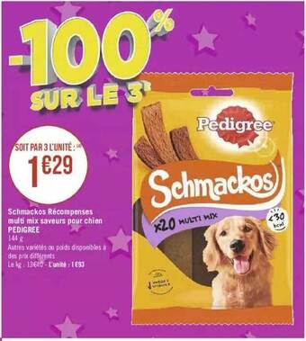 Schmackos Recompenses Multi Mix Saveurs Pour Chien Pedigree