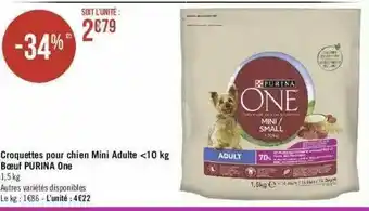Croquettes Pour Chien Mini Adulte ‹10 Kg Boeuf Purina One