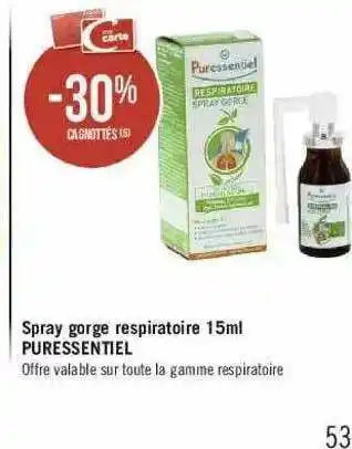 Spray Gorge Respiratoire 15ml Puressentiel