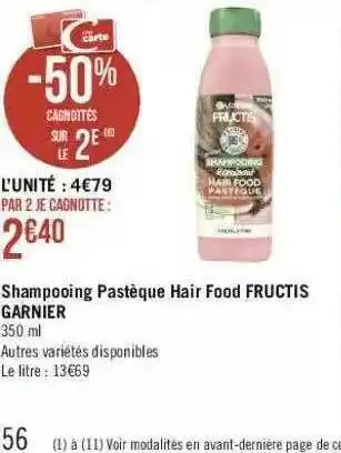 Géant Casino Shampooing Pastèque Hair Food Fructis Garnier offre