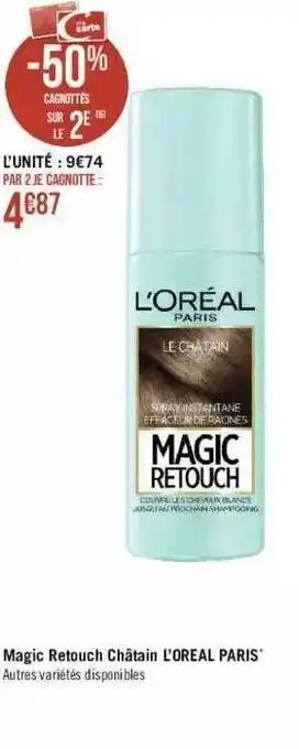 Géant Casino Magic Retouch Châtain L'oréal Paris offre