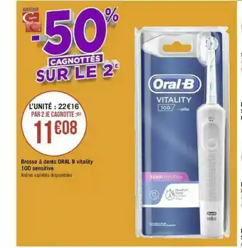 Géant Casino Brosse à Dents Oral B Vitality 100 Sensitive offre