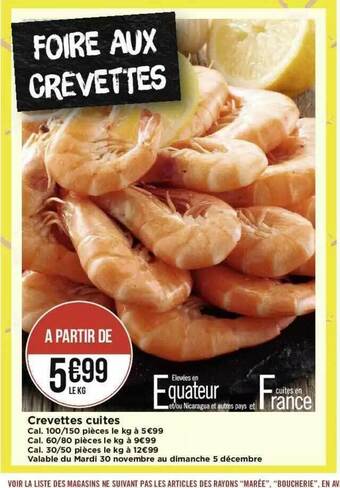 Géant Casino Crevettes Cuites offre