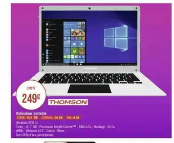 Géant Casino Ordinateur Portable Thomson offre