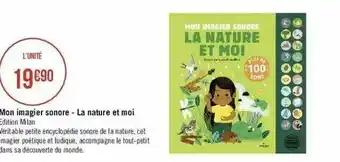 Géant Casino Mon Imagier Sonore - La Nature Et Moi offre