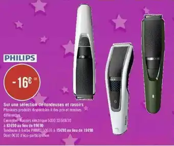 Géant Casino Tondeuses Et Rasoirs Philips offre