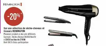 Géant Casino Sèche-cheveux Et Lisseurs Remington offre