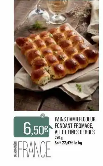 Match Pains Damier Cœur Fondant Fromage, Ail Et Fines Herbes offre