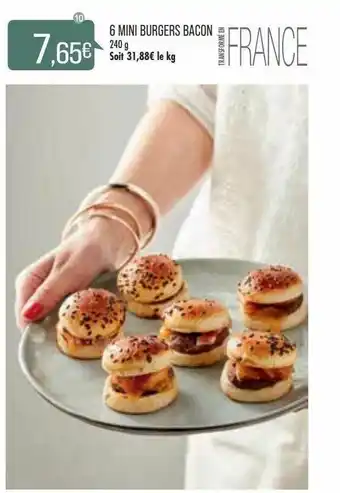 Match 6 Mini Burgers Bacon offre