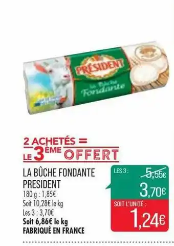 Match La Bûche Fondante Président offre
