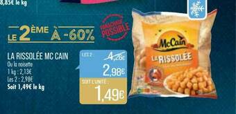 Match La Rissolée Mc Cain offre