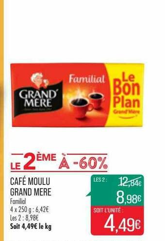 Match Café Moulu Grand Mère offre