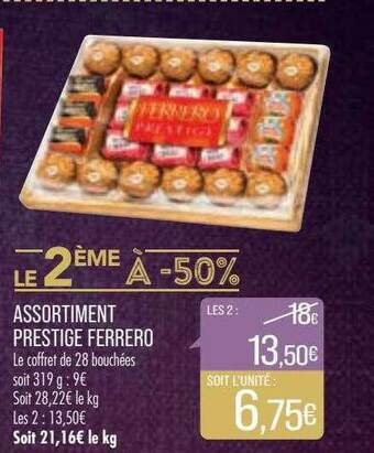 Match Assortiment Prestige Ferrero offre