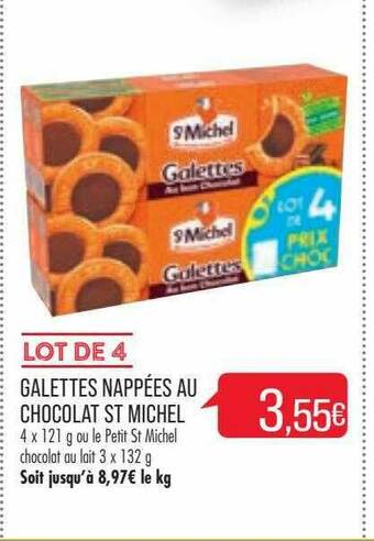 Match Galettes Nappées Au Chocolat St Michel offre