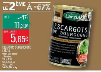 Match Escargots De Bourgogne Larzul offre