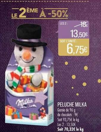 Match Peluche Milka offre