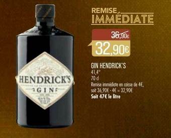 Match Gin Hendrick's offre