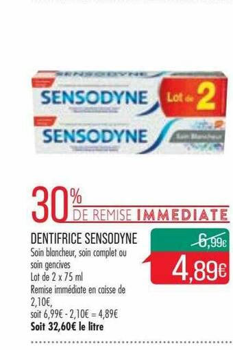Match Dentifrice Sensodyne offre