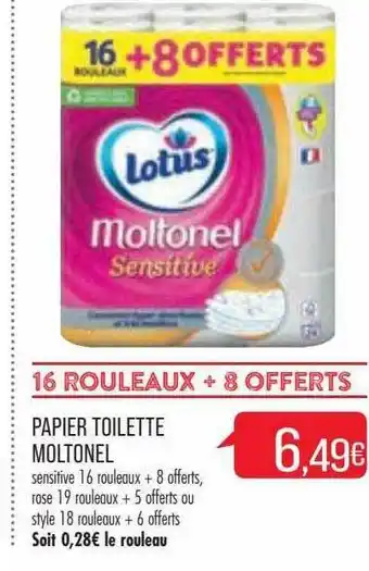 Match Papier Toilette Moltonel offre