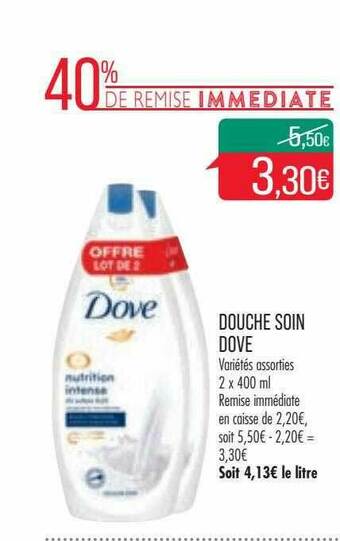 Match Douche Soin Dove offre
