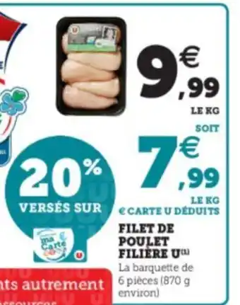 Filet de Poulet Filière U