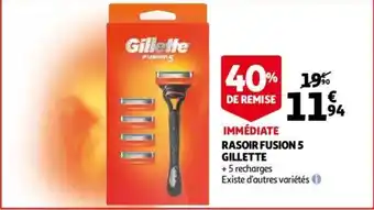 Auchan Rasoir fusion 5 Gillette offre