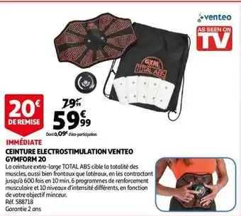 Auchan Ceinture electrostimulation Venteo offre