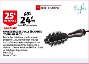 Auchan Grosse brosse Ovale séchante Yoghi Air Pro2 offre
