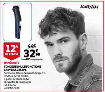 Auchan Tondeuse multifonctions Babyliss 7255PE offre