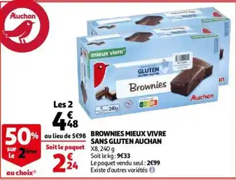 Brownies Mieux Vivre Sans Gluten Auchan
