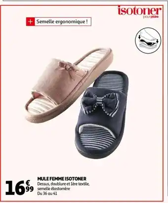 Auchan Mule Femme Isotoner offre