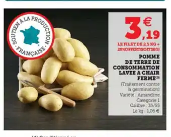 Super U Pomme De Terre De Consommation Lavee A Chair Ferme offre