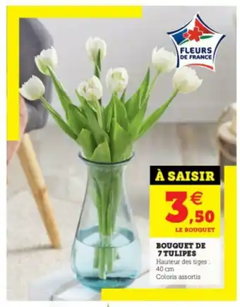 Super U Bouquet De 7 Tulipes offre