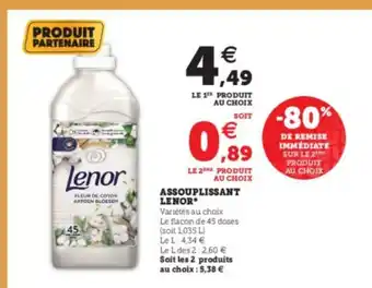Super U Assouplissant Lenor* offre