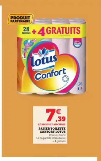 Super U Papier Toilette Confort Lotus offre