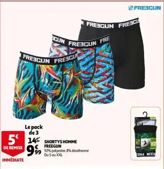 Auchan Shortys Homme Freegun offre