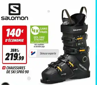 Intersport Chaussures De Ski Spro 90 offre