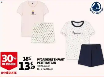 Auchan Pyjashort Enfant Petit Bateau offre