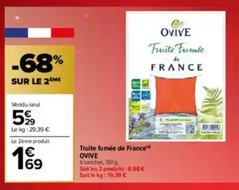 Carrefour Market Truite Fumée De France Ovive offre