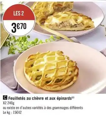 Feuilletés Au Chévre Et Aux épinards