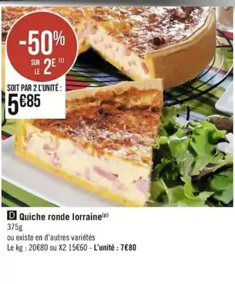 Géant Casino Quiche Ronde Lorraine offre