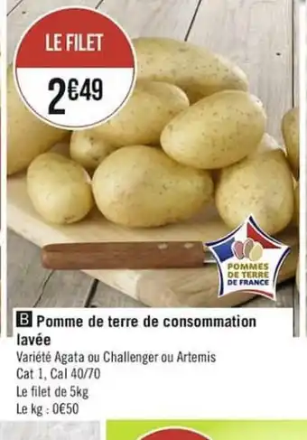 Géant Casino Pomme De Terre De Consommation Lavée offre