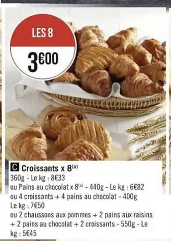 Géant Casino Croissants x 8 offre