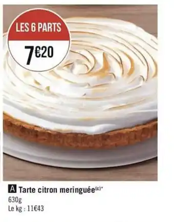 Tarte Citron Meringuée