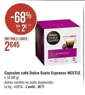 Capsules Café Dolce Gusto Espresso Nestle